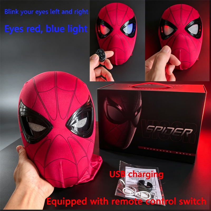 Cosplay Fire Prop - Nowa, elektroniczna maska Spider-Mana w skali