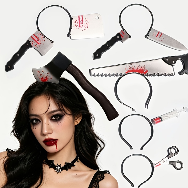 Cosplay Prop Axe - Dekoracja na Halloween: sztuczny zakrwawiony topór,