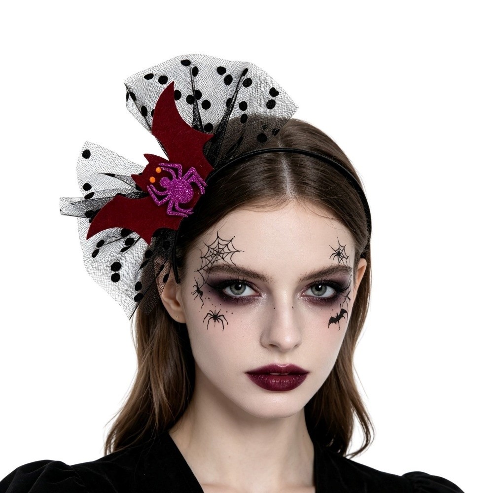 Cosplay Bat Prop - Kreskówkowa opaska na Halloween w kropki