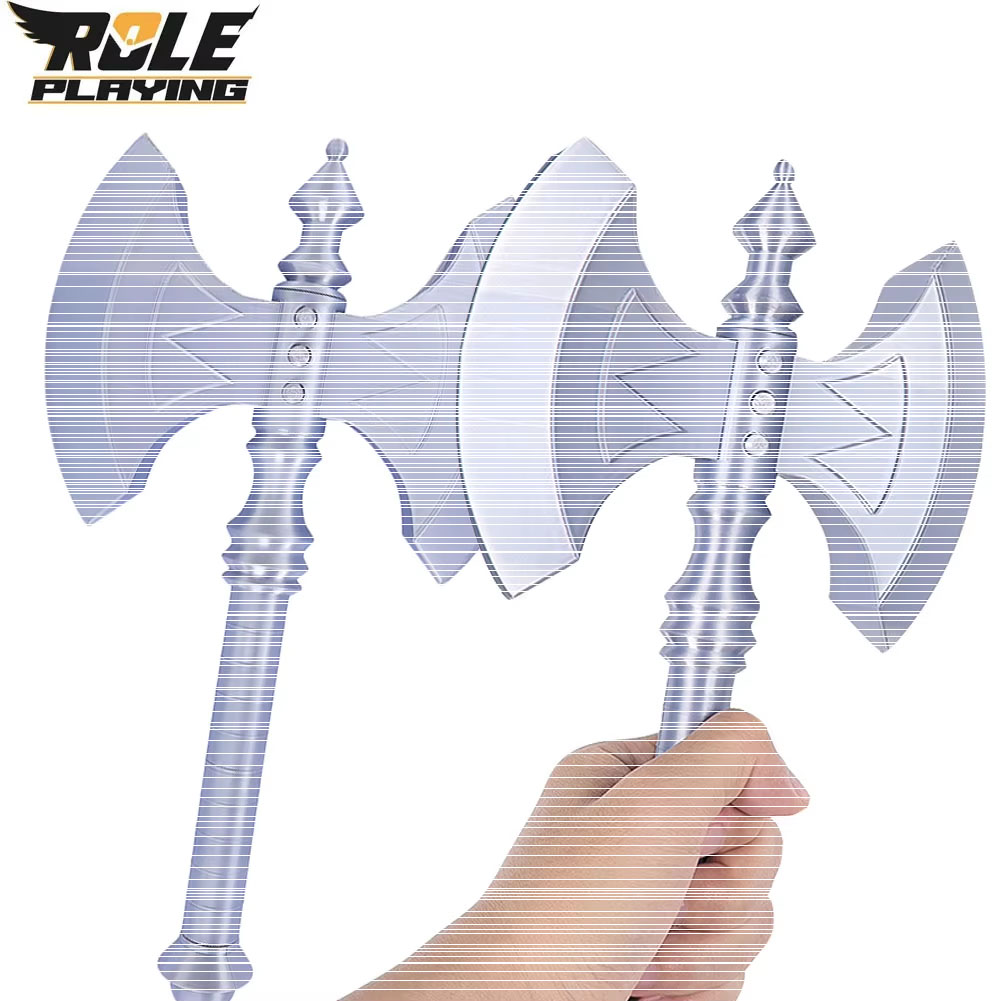 Cosplay Prop Axe - Męski Topór Cosplay Wielki Dwugłowy Topór