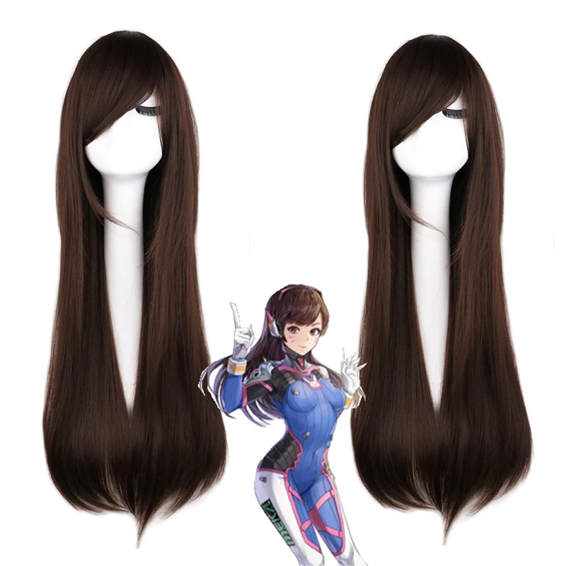 Dva Cosplay Prop - Peruka Cosplay Anime Gra Overwatch D.Va