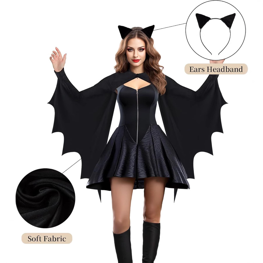 Cosplay Bat Prop - Kostium unisex dla dorosłych na Halloween