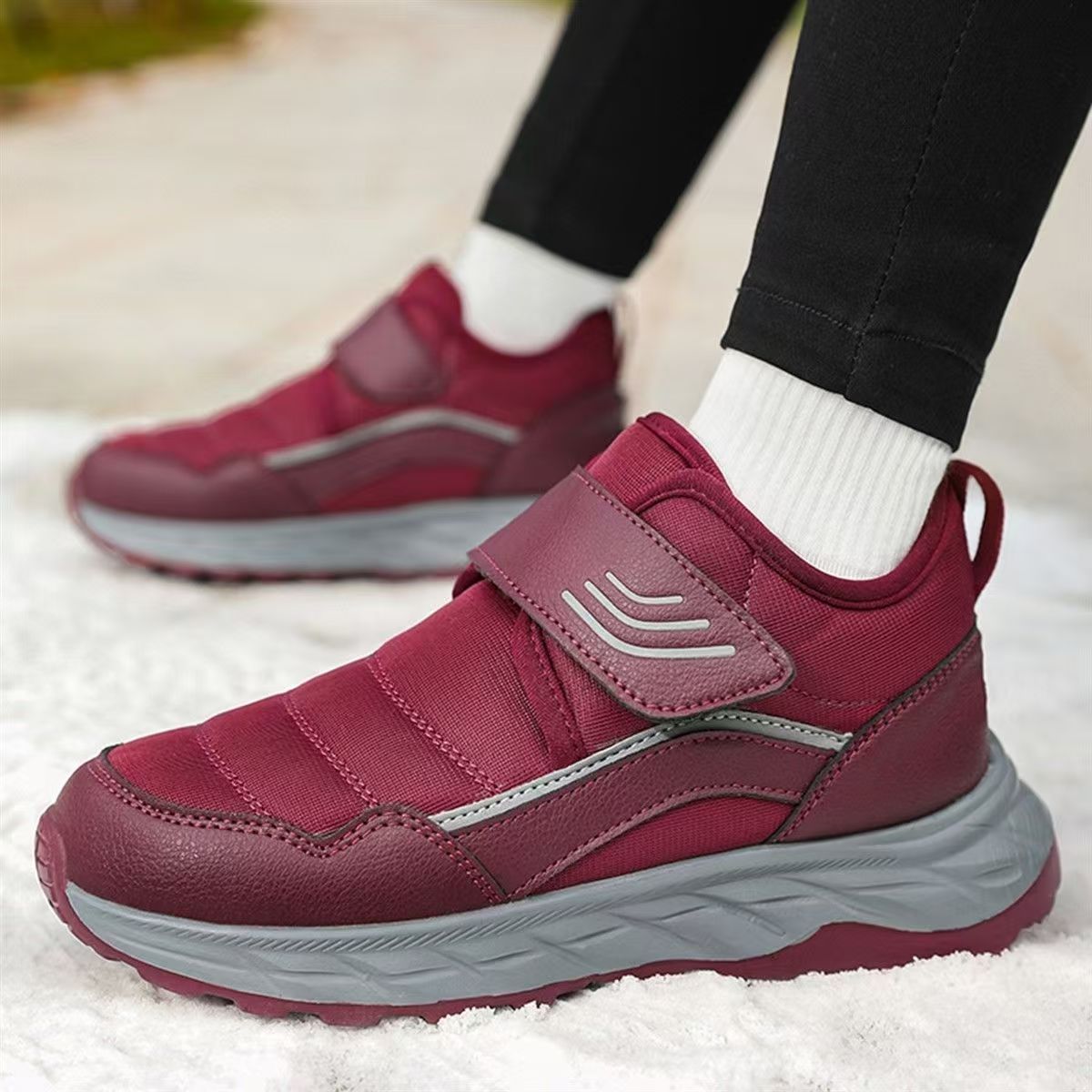 Męskie zimowe buty śniegowce n – Velcro Hook Loop recenzja i cena